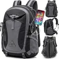 40L Männer im Freien Rucksack Wasserdicht, Laptop Herren Schulrucksack Großer Business Notebook Backpack für Arbeit Reisen Männer Jungen Schwar... - Schwarz
