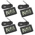Thlevel Digital LCD Thermometer Temperatur Monitor mit Externem Sensor für Kühlschrank Gefrierschrank Aquarium