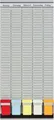 FRANKEN T-Kartentafel 5-Tage Wochenplaner, 31,5 x 78 cm, 5 Träger, 35 Schlitze, PV-SET2 162231