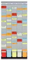 FRANKEN T-Kartentafel 5-Tage Wochenplaner, 31,5 x 78 cm, 5 Träger, 35 Schlitze, PV-SET2