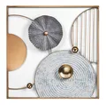 Kobolo Wandbild Metallbild Wanddeko DALIO aus Metall 50x2,5x50 cm