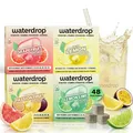 waterdrop® Tropische Früchte Set – 48 Waterdrop Würfel in 4 verschiedenen Sorten – Zuckerfreier Durstlöscher & Alternative zu Getränkesirup und Geschmackspulver – Flavour Drops im Wasser auflösen