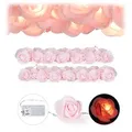 2 X Rosen Lichterkette, 20er Led Lichterkette Batterie, Hochzeit, Verlobung & Valentinstag, Warmweiß, Deko, Rosa