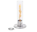 höfats Tischfeuer SPIN 90, 120 (Tischfeuer, Windlicht, Gartenfackel und Bioethanolkamin aus Edelstahl, Tischkamin für Indoor und Outdoor), strahlt angenehme Wärme ab