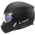 LS2 FF902 Scope II Solid matt schwarz Klapphelm ECE 22.06 Gr. M