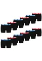 PUMA Boxer Boxershorts Men Herren Everyday Unterhose Unterwäsche 12er Pack, Farbe:Black/Blue/Red, Bekleidungsgröße:XL