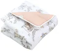 TupTam Krabbeldecke für Baby 120x120 cm - Gepolsterte Spieldecke Baby Baumwolle, XXL, OEKO-TEX, Weich & Hautfreundlich, Farbe: Safari Schaukel Beige