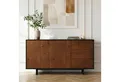 IDIMEX Sideboard ARTO, Kommode 135 cm mit 2 Türen und 3 Schubladen Schwarz/Kastanie