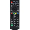 Ersatz TV Fernbedienung für   Panasonic  N2QAYB000816 Remote Control - Schwarz