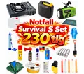 JUNG Multitool 230 tlg S Set Überlebens Ausrüstung Notfallausrüstung, Survival Kit, (230 St), Notfallrucksack gefüllt Outdoor