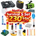 Survival Kit Set 230tlgS Outdoor Notfall Gaskocher Multitool Ausrüstung Camping
