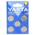 Varta Batterie Lithium, Knopfzelle, CR2025, 3V Electronics, Retail Blister (5-Pack) 06025101415