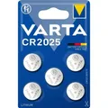 5xVARTA CR2025 (5er Blister)Lithium Knopfzellen 3V 170mAh VARTA 6025 NEU/OVP