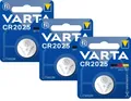 3 xVARTA CR2025 (1er Blister)Lithium Knopfzellen 3V 170mAh VARTA 6025 NEU/OVP