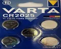 5x Varta Knopfzelle CR2025 Knopfbatterie Batterie 3V für Autoschlüssel Waage etc
