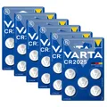 6x 5er Blister Varta CR2025 CR 2025 Knopfzelle Batterie 3V Lithium 6025