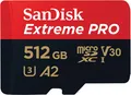 SanDisk Extreme PRO microSDXC Speicherkarte 512GB mit SD-Adapter