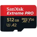 SanDisk 512GB Extreme PRO microSD Speicherkarte 2022 200MB/s & 140MB/s Lese/Schreibgeschwindigkeit, A2 C10 V30 UHS-I U3