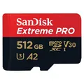 SanDisk Extreme Pro micro SDXC UHS-I, U3, V30, A2, C10+ SD Adapter 512 GB 200 MB/s