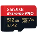 SanDisk Extreme PRO 512GB microSDXC UHS-I V30 mit SD Adapter SDSQXCD-512G-GN6MA