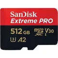 SanDisk Extreme PRO microSDXC 512 GB 200 MB/s A2 C10 V30 UHS-I