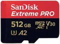 SanDisk Extreme PRO microSDXC-Karte 512GB Class 10, UHS-I, v30 Video Speed Class stoßsicher, Wasserdicht