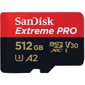 SanDisk Extreme PRO 512 GB microSDXC, Speicherkarte UHS-I U3, Class 10, V30, A2