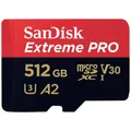 SanDisk Extreme PRO microSDXC-Karte 512 GB Class 10, UHS-I, v30 Video Speed
