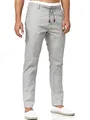 Indicode Herren Veneto Stoffhose aus Leinen & Baumwolle | Leinenhose Freizeithose Männer Lt Grey, L