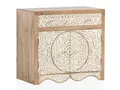 Woodkings Waschtisch Delhi I 80 cm breit | Massivholz aus Mango | Rustikal & Modern | Waschtischunterschrank für Aufsatzwaschbecken | Badezimmer Unterschrank aus Holz