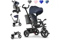 lionelo Dreirad-Kinderwagen HAARI, Elternlenkung, Zusammenklappbar, Tasche /von 18 Monaten bis 5 Jahren