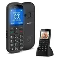UNIVERSUM W60-C - Seniorenhandy ohne Vertrag mit Ladestation - große Tasten, Notruftaste, 2,2 Zoll großes Display, 900mAh Akku - Dumbphone - Schwarz