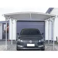 Home Deluxe - Design Carport - Falo, Weiß - Maße: 505 X 300 X 226 / 240 Cm - Inkl. Montagematerial I Autoüberdachung Garage Unterstand  Garage Einzelcarport Unterstand Aluminium