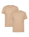 DANISH ENDURANCE 100% Merino T-Shirt Herren, Atmungsaktives Unterhemd, 1er oder 2er Pack, Sandfarben, XL