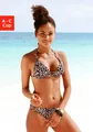 Triangel-Bikini, mit Leo-Print und Push-Up-Effekt, Gr. 34 - Cup C, braun-bedruckt Cup C