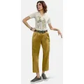 MADELEINE Culotte Verkürzte Hose mit geradem Bein Unifarbenes Design, ohne sichtbaren Verschluss gelb 20
