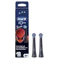 Oral-B iO Aufsteckbürsten Kids 6+ Marvel Spiderman, Schwarz, 2 Stück - Original Zahnbürstenaufsatz für Elektrische Zahnbürste für Kinder ab 6 Jahren, Zahnbürstenköpfe, Sanft Zu Zähnen Und Zahnfleisch