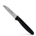 Giesser seit 1776 - Made in Germany - Gemüsemesser schwarz, Klinge 8 cm, rutschfest, kleines Küchenmesser spülmaschinenfest, rostfrei