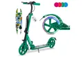 Arebos Tretroller LED-Reifen, faltbar, höhenverstellbar, inkl.Klinge l& Bremsen 100 kg, LED-Reifen: Leuchten während der Fahrt, für mehr Sichtbarkeit und Spaß