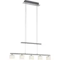 Paul Neuhaus LED Pendelleuchte HYDRA höhenverstellbar, Glasschirme klassisch silber Wohnzimmer, Esszimmer, Küche - Silber