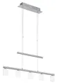 Paul Neuhaus LED-Pendelleuchte - Silbergrau - Weiß - Stahl - Glas - 5-flammig - 80 x 120 cm - höhenverstellbar