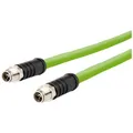 Metz Connect 142M6X11020 M12 Netzwerkkabel, Patchkabel CAT 6a SF/UTP 2.00 m Grün PUR-Mantel, Säurebeständig, Ozonbeständig, UV-Beständig, Schleppkettenfähig,