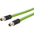Metz 142M6X11020 M12 Netzwerkkabel, Patchkabel CAT 6a SF/UTP 2m Grün PUR-Mantel, Säurebest (SF/UTP, CAT6a, 2 m) (142M6X11020)