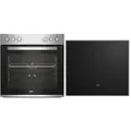 Beko BBUE12020X Einbau-Herd-Set, Multifunktionsofen mit 6 Heizarten und Glaskeramik-Kochfeld, SteamShine-Reinigung, AeroPerfect, Schwarz-Edelstahl