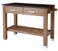 Dehner Premium Holzpflanztisch Windsor, ca. 110 x 55 x 84 cm, aus FSC® - zertifiziertem Akazienholz, braun / schwarz