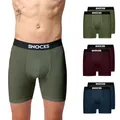 Snocks Lange Boxershorts Herren aus Bio-Baumwolle (6er Pack) - Atmungsaktiv und Ideal für Sport und Alltag - Kein juckendes Etikett und komfortabler Bund - Unterhosen Herren Gr. S-3XL
