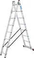 KRAUSE Vielzweckleiter CORDA silber 2x 8 Sprossen, H: 225,0 cm
