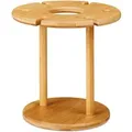 Relaxdays Weinglashalter Bambus Natur Für 6 Gläser 25 cm x 25 cm 770 g