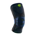 Bauerfeind Kniebandage "Knee Support" für Männer, 1 Sportkniebandage für Fußball, Joggen oder Fitness, Meniskus Knie-Bandage mit Silikonring, Rechts & links tragbar, S, Schwarz