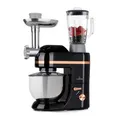 Küchenmaschine Rühr Teig Knetgetät Fleischwolf Standmixer 1800W Glas 5 L Schwarz
